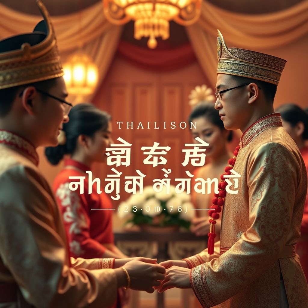 ประเพณีไทยในพิธีจดทะเบียนสมรส